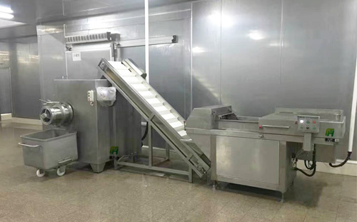 凍肉破碎機提升輸送帶大型凍肉絞肉機